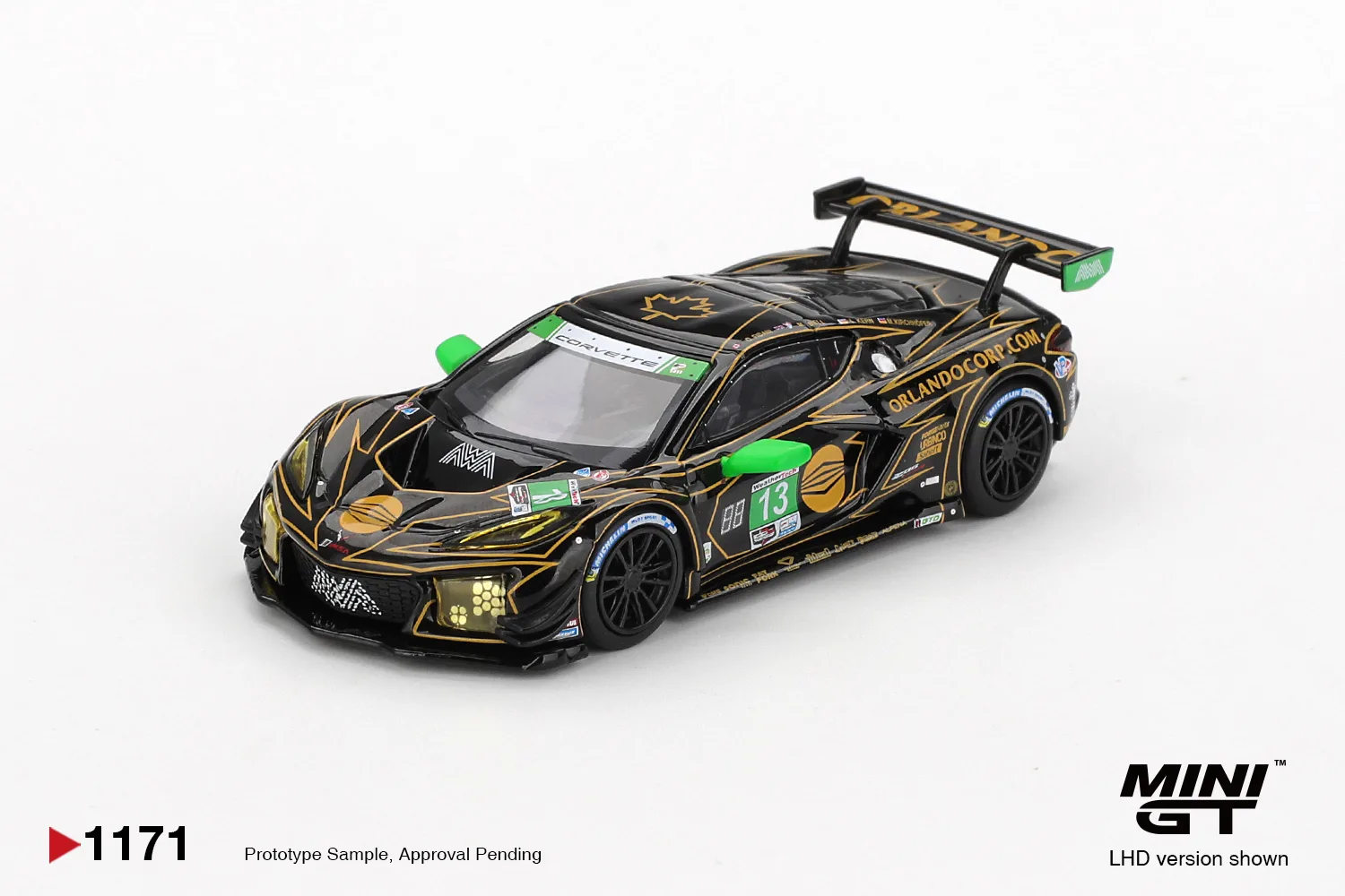 Mini GT Chevrolet Corvette Z06 GT3.R #13 AWA 2025 IMSA Daytona 24 Hrs (Blister) 1/64 Scale Diecast Model