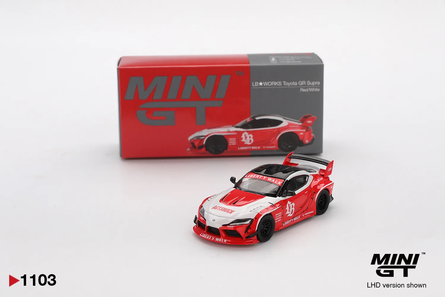 Mini GT LB★WORKS Toyota GR Supra Red 1/64 Scale Diecast Model