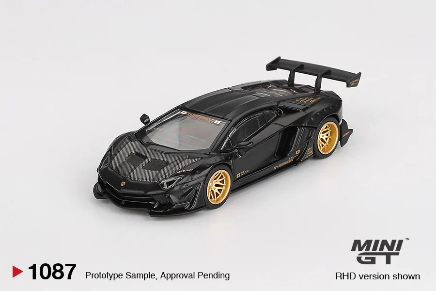 Mini GT LB★WORKS Lamborghini Aventador Limited Edition Matte Black  1/64 Scale Diecast Model