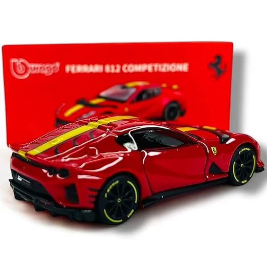 Bburago Ferrari 812 Competizione red  1/64 diecast model view 2