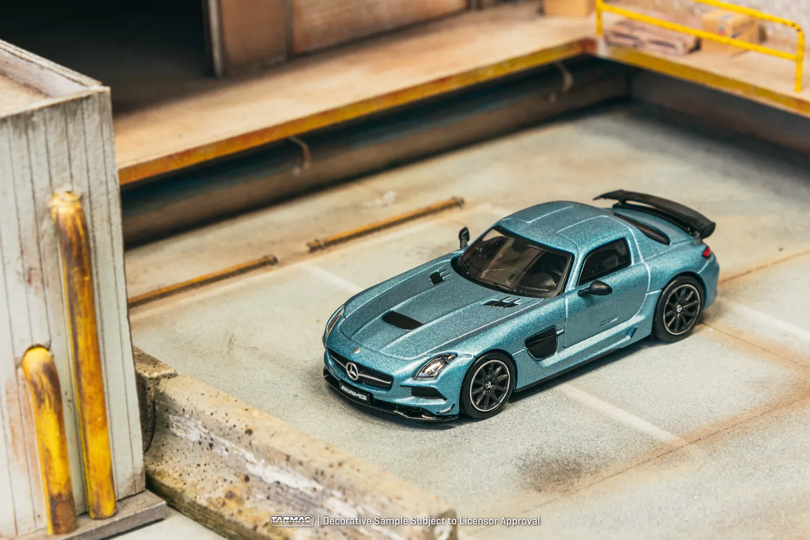 Tarmac Works Mercedes-Benz SLS AMG Coupé Black Series Matte Blue - Tarmac Works GLOBAL64 1/64 Scale Diecast Model