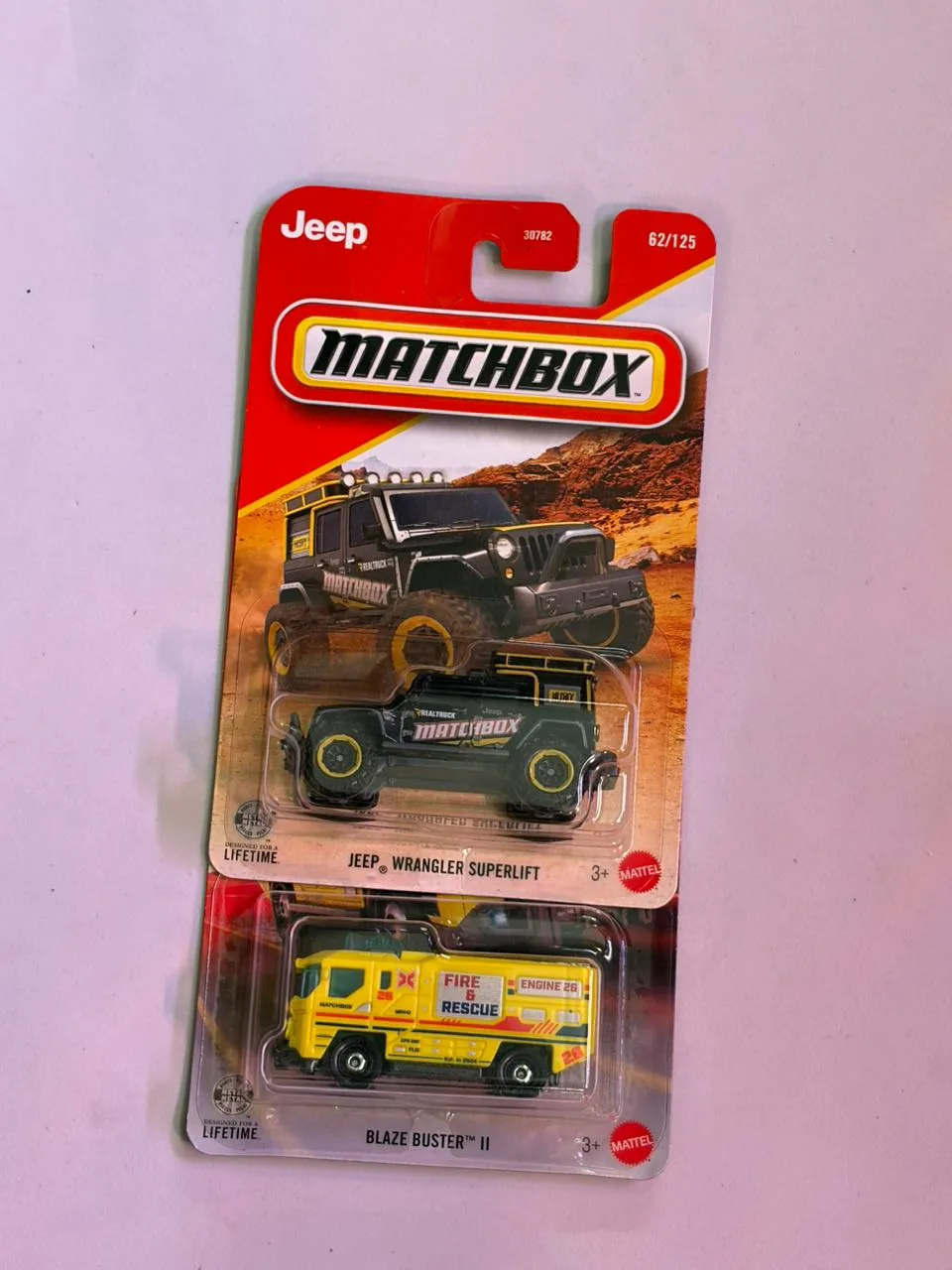 Matchbox JEEP WRANGLER SUPERLIFT set 1 1/64 Scale Diecast Model