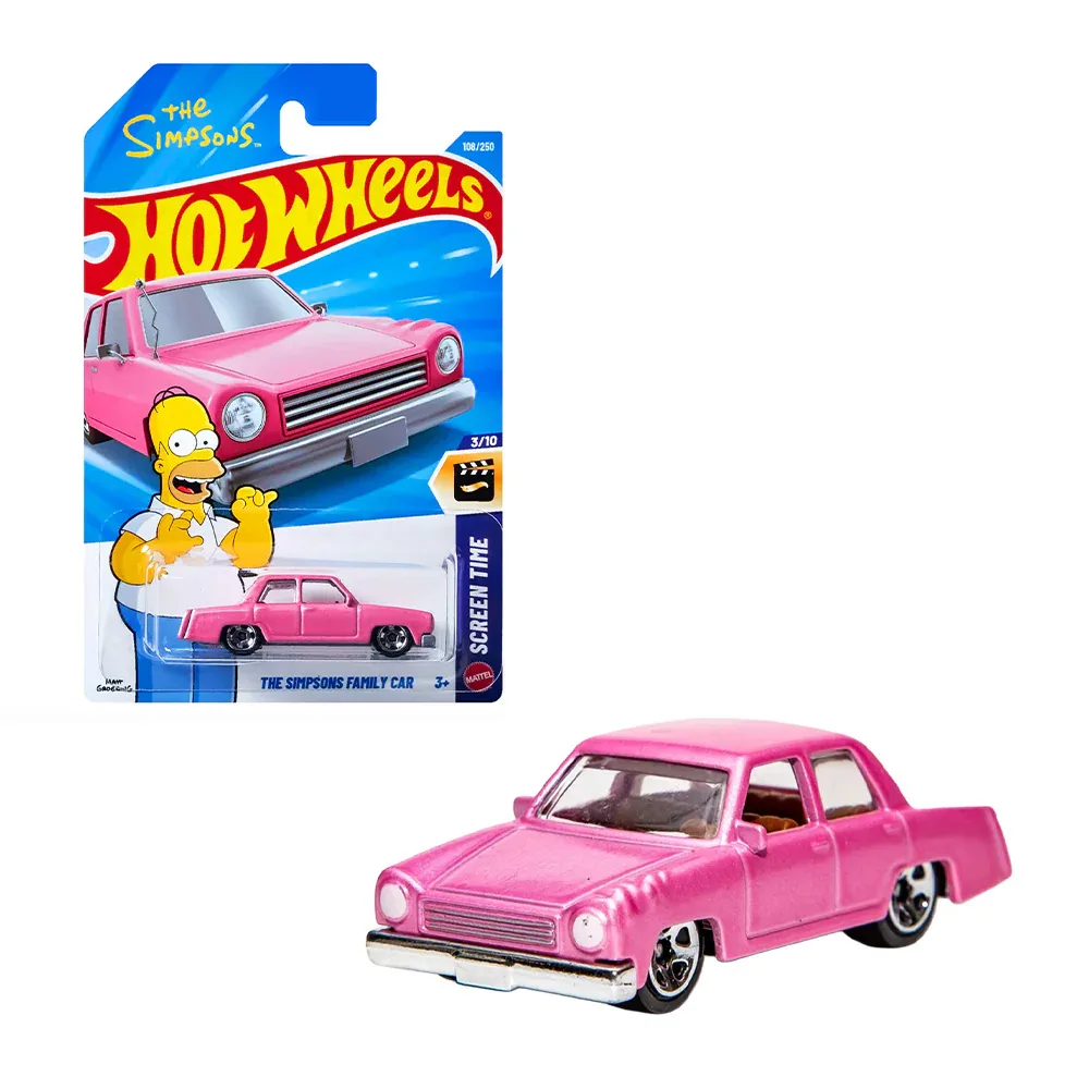 Hot Wheels The Simpsons Family Car, Hot Wheels Basic Car Collection by Mattel 1/64 Scale Diecast Model