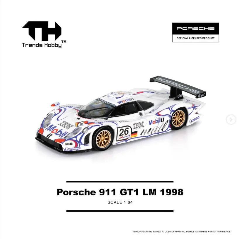 Trends Hobby Trends Hobby Porsche 911 GT1 LM 1998 1/64 Scale Diecast Model