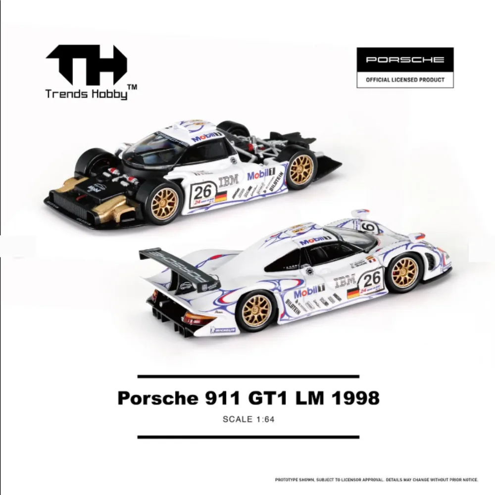 Trends Hobby Porsche 911 GT1 LM 1998 1/64 diecast model view 2