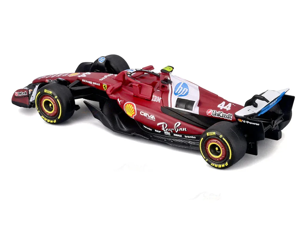 Bburago Ferrari SF25 Lewis Hamilton #44 Formula Racing Car 1/64 diecast model view 3