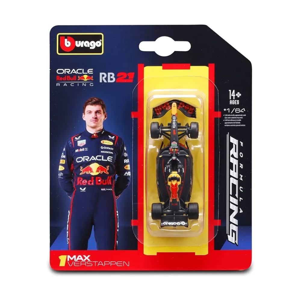Bburago Formula Racing Oracle Red Bull Racing RB21 Max Verstappen #1  1/64 diecast model view 2