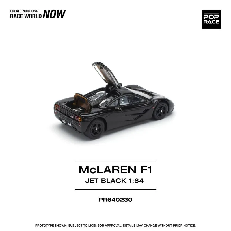 Pop Race McLAREN F1 Jet Black 1/64 diecast model view 2