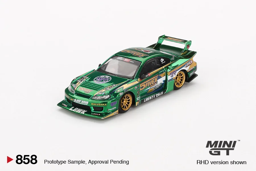 Mini GT Nissan LB-Super Silhouette S15 SILVIA LBWK 2024 Fausto Racing 1/64 Scale Diecast Model