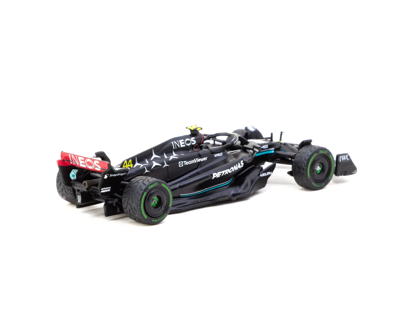 Mercedes-AMG F1 W14 E Performance Monaco Grand Prix 2023 Lewis Hamilton - Tarmac Works x iXO Models GLOBAL64 1/64 diecast model view 3