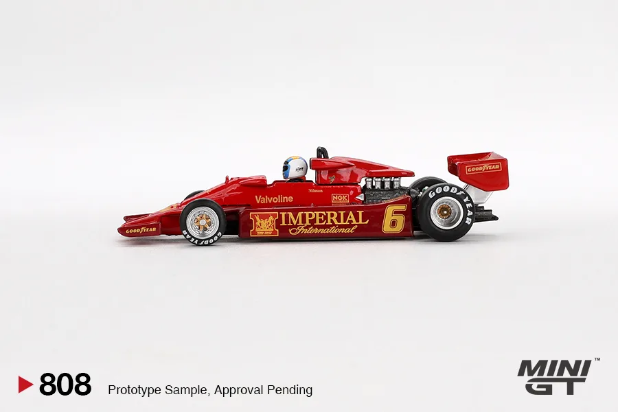 Mini GT #808 MiniGT Lotus 78 #6 Gunnar Nilsson 1977 Japanese GP 1/64 diecast model view 3