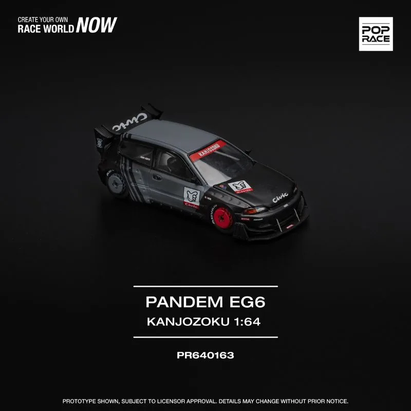 Pandem Honda Civic EG6 “KANJOZOKU” - Pop Race diecast model view 3