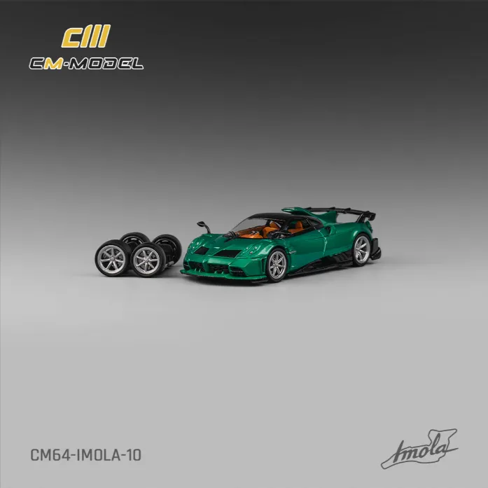CM Model  CM Model Pagani Imola Metallic Emerald Green 1/64 Scale Diecast Model