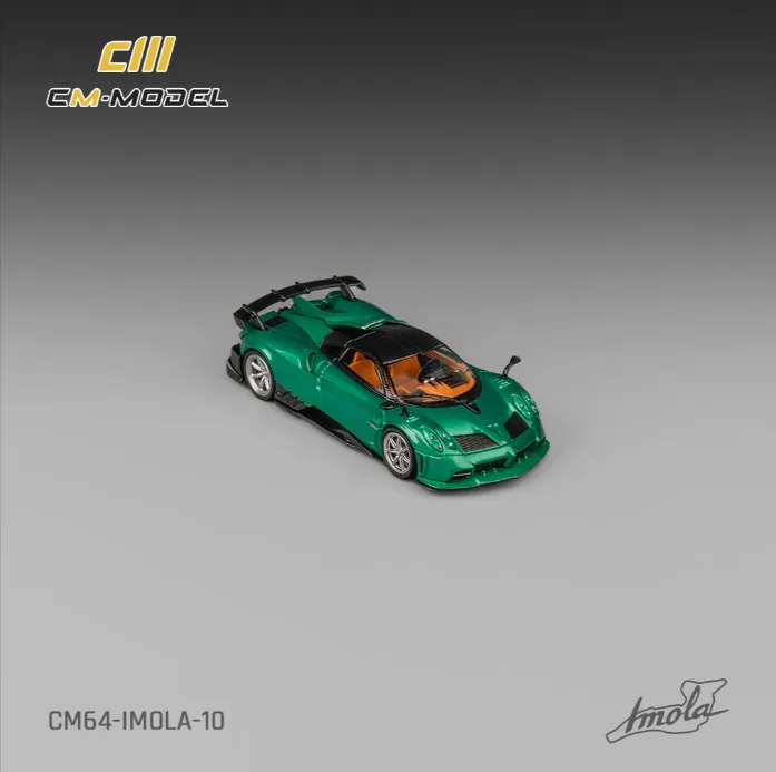 CM Model Pagani Imola Metallic Emerald Green 1/64 diecast model view 3