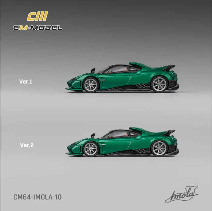 CM Model Pagani Imola Metallic Emerald Green 1/64 diecast model view 4