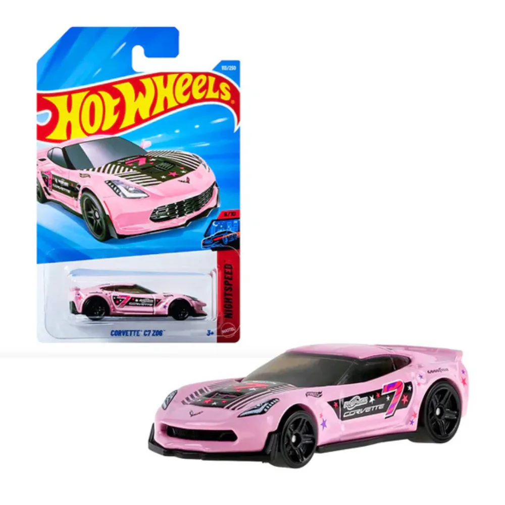 Hot Wheels Corvette C7 Z06 (Pink) 1/64 Scale Diecast Model