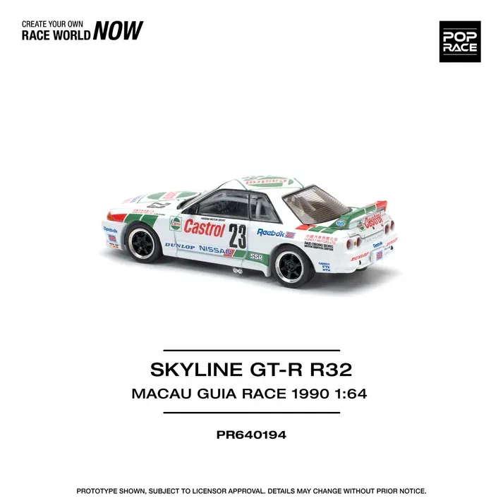 SKYLINE GT-R R32 MACAU GUIA RACE 1990 - Pop Race diecast model view 3