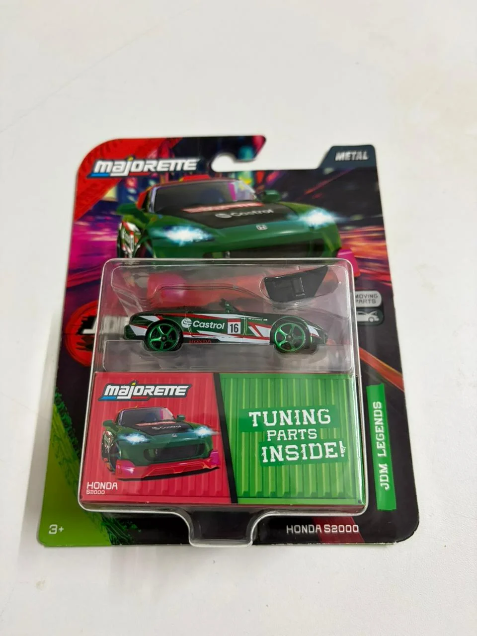 Honda S2000 (Castrol Green) - Majorette 1/64 Scale Diecast Model