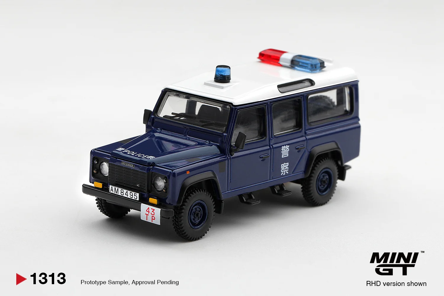 Mini GT Mini GT Land Rover Defender 110 Royal HK Police Tai Po District HK Exclusive 1/64 Scale Diecast Model