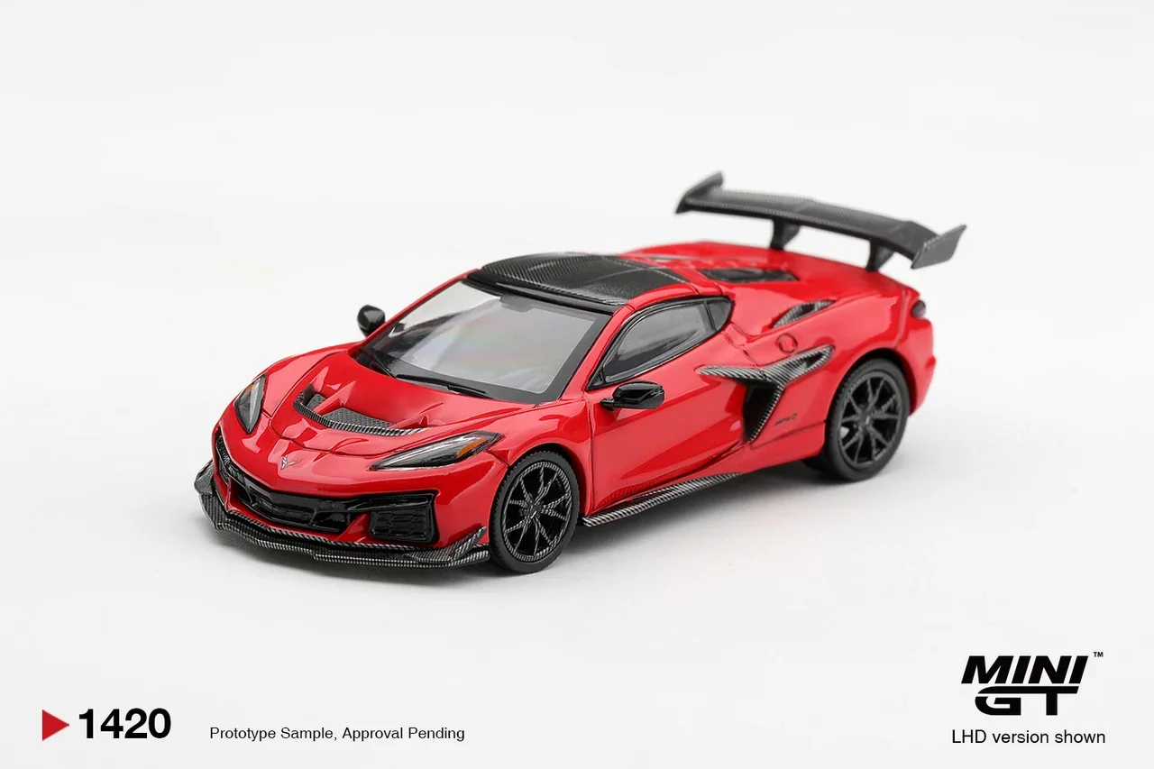 Mini GT #1420 Chevrolet Corvette ZR1 - Torch Red 1/64 (Blister) Scale Diecast Model