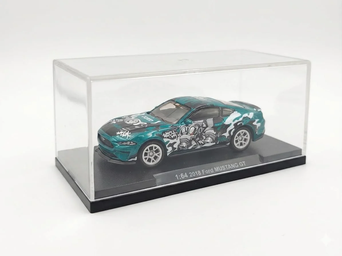CCA 2018 Ford Mustang GT (Custom Art Wrap Green) 1/64 Scale Diecast Model