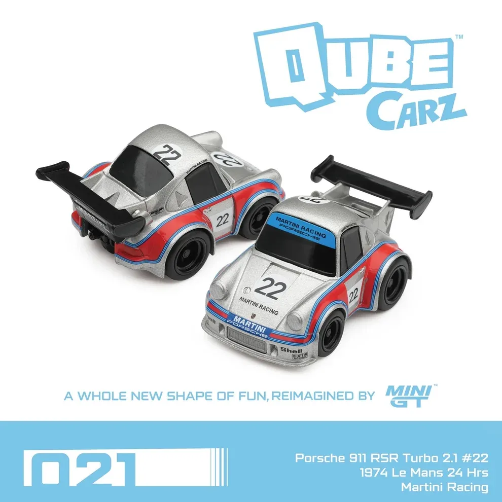 Mini GT Qube Carz Porsche 911 Carrera RSR Turbo 2.1 #21 Le Mans 1974 1/64 Scale Diecast Model