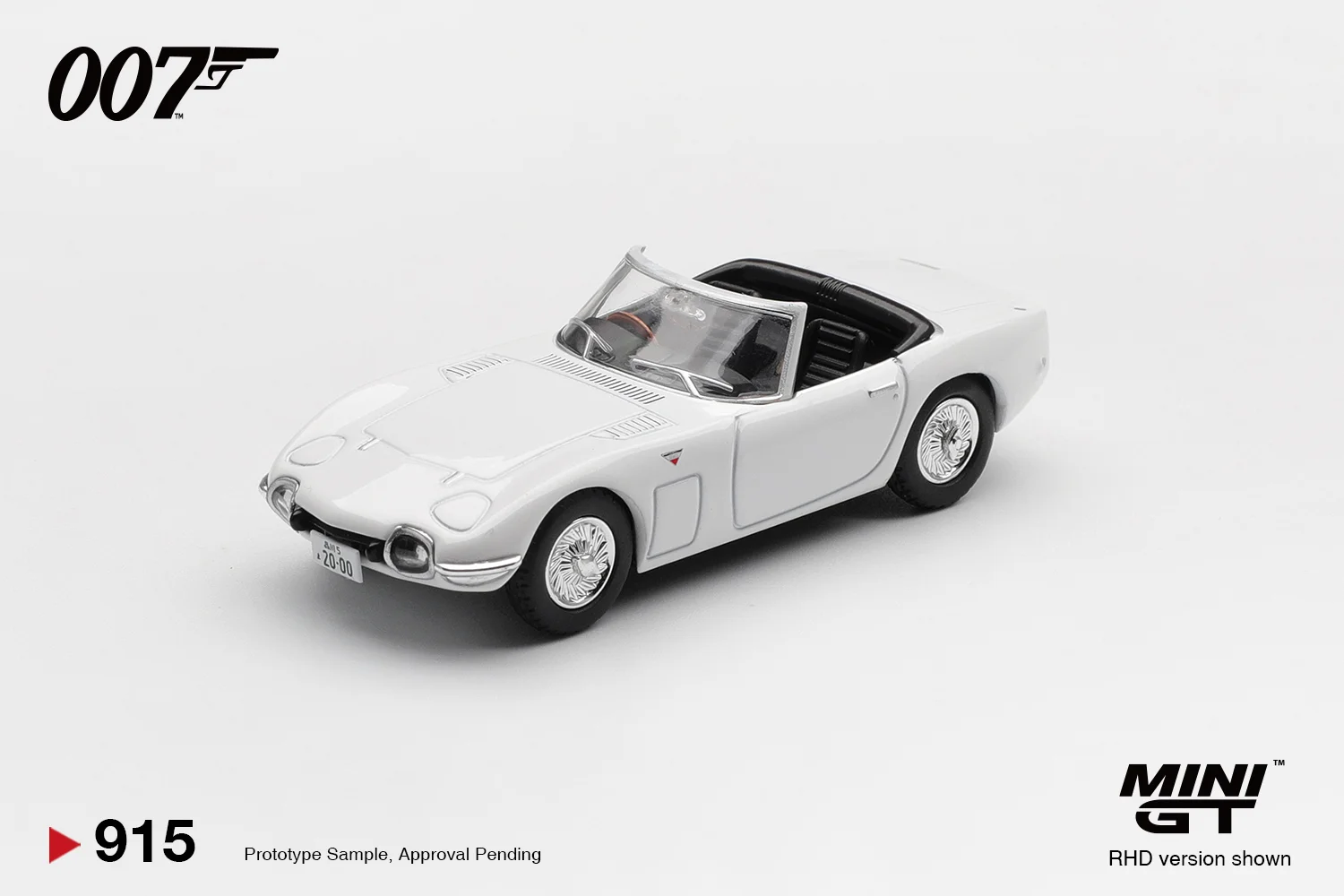 Mini GT #915 James Bond 007: Toyota 2000GT Roadster "You Only Live Twice" 1/64 (Blister) Scale Diecast Model