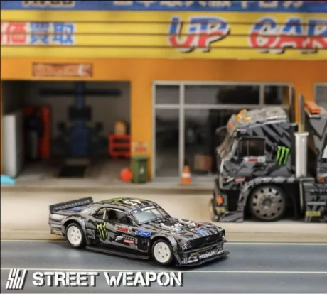 Street Weapon 1/64 Ford Mustang Hoonicorn V2 Ken Block Hoonigan Scale Diecast Model