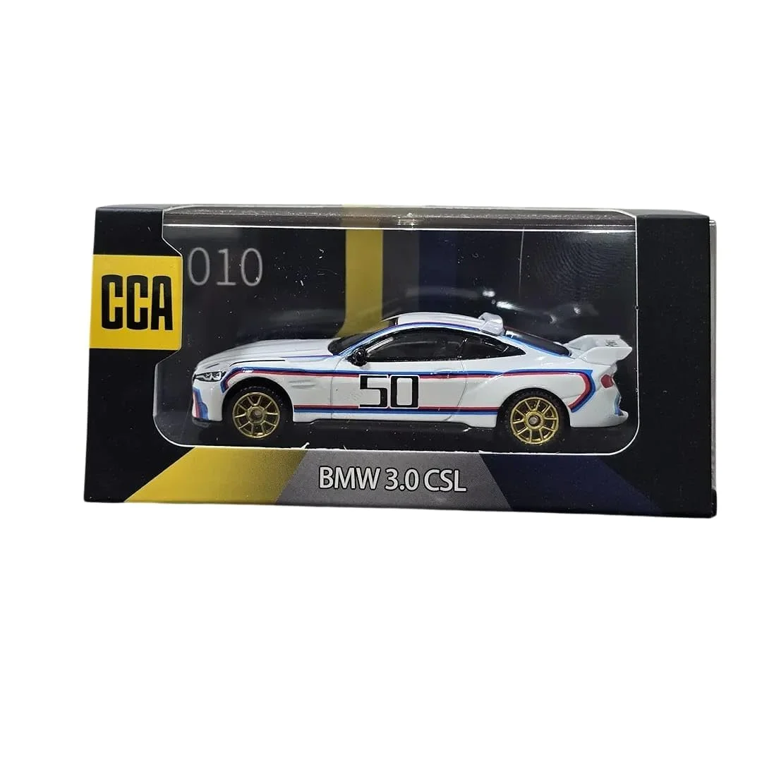 CCA BMW 3.0 CSL Tribute \#50 (White) 1/64 Scale Diecast Model