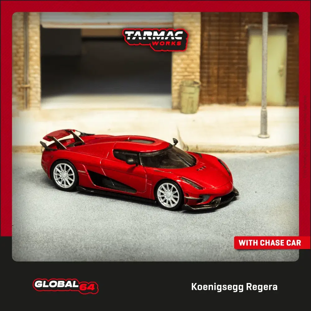 Tarmac Works Koenigsegg Regera Red Metallic - Tarmac Works GLOBAL64 1/64 Scale Diecast Model