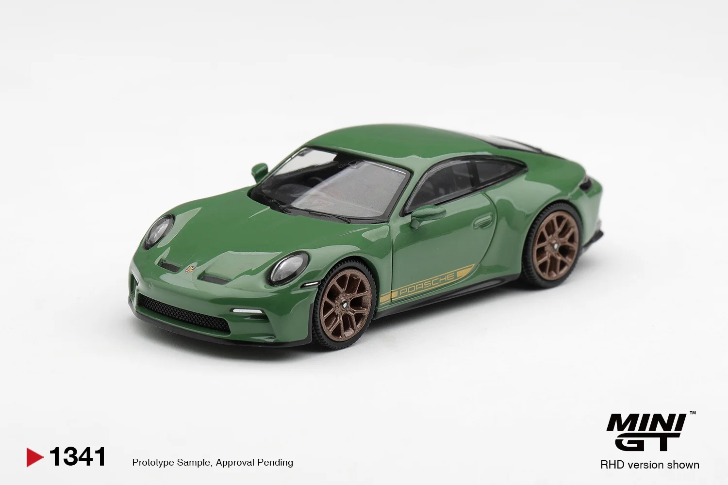 Mini GT Porsche 911 (992) GT3 Touring Auratium Green 1/64 Scale Diecast Model