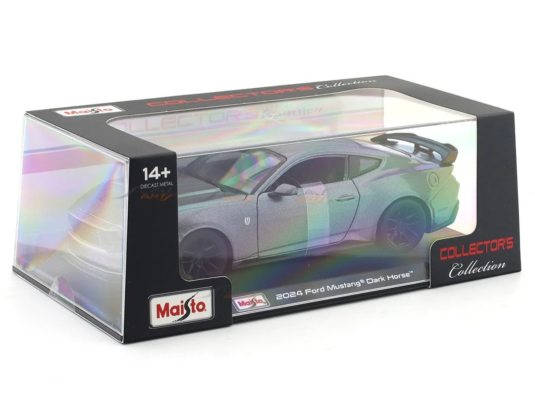 Maisto 2024 Ford Mustang Dark Horse Grey 1:24 1/24 diecast model view 2