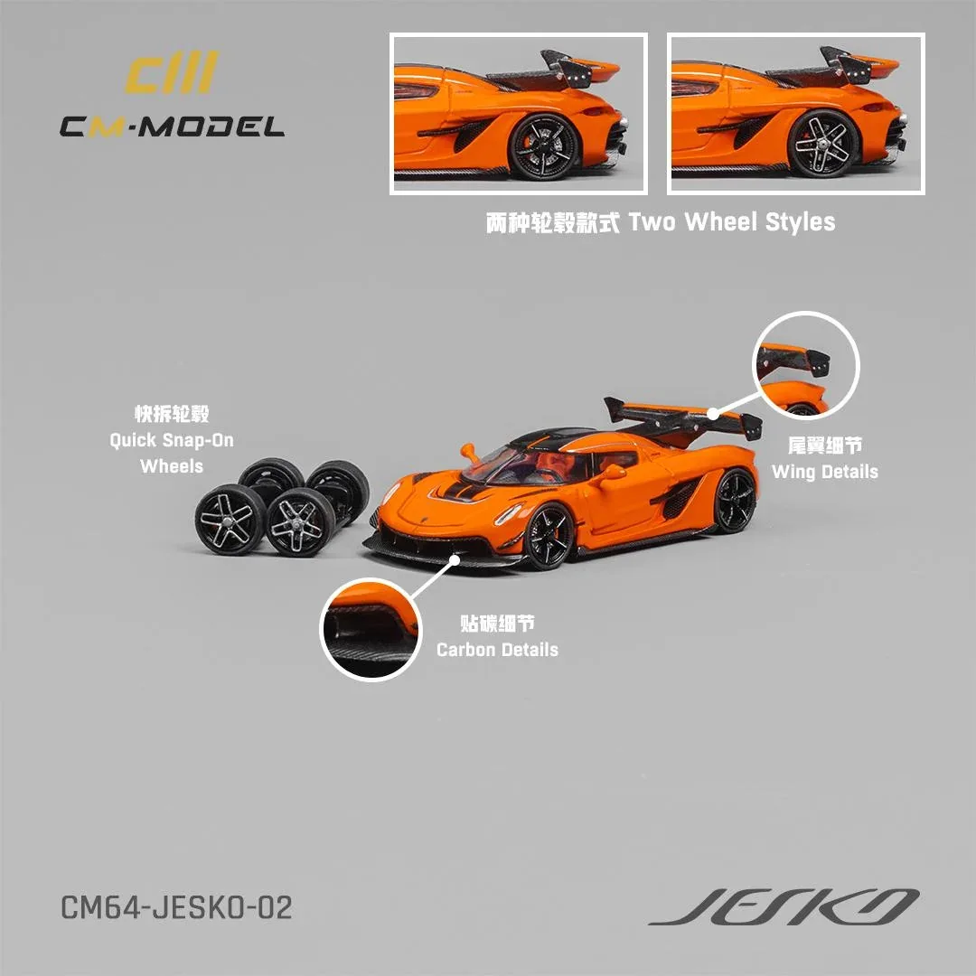 CM Model Koenigsegg Jesko Orange 1/64 Scale Diecast Model