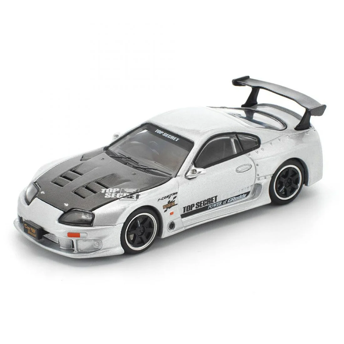 Pop Race Toyota Supra Top Secret GT300 - White 1/64 diecast model view 2