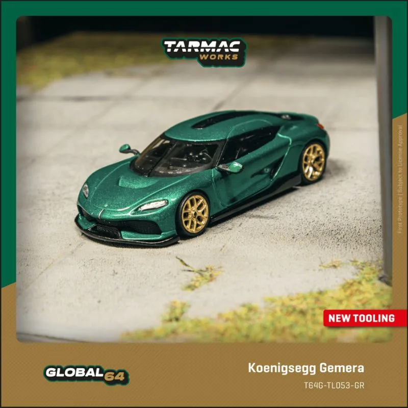 Tarmac Works Koenigsegg Gemera Green - Tarmac Works GLOBAL64 1/64 Scale Diecast Model