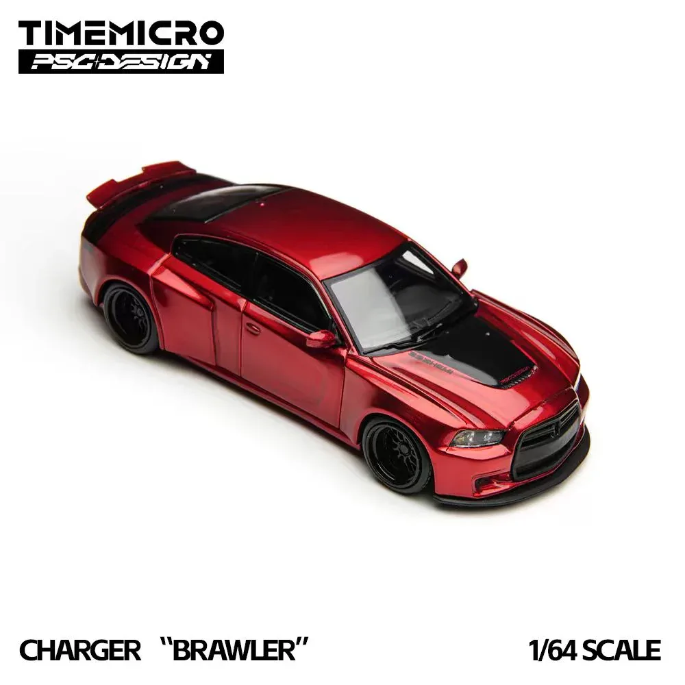 TIMEMICRO TIMEMICRO X PSC DESIGN Charger "Brawler" Red 1/64 Scale Diecast Model