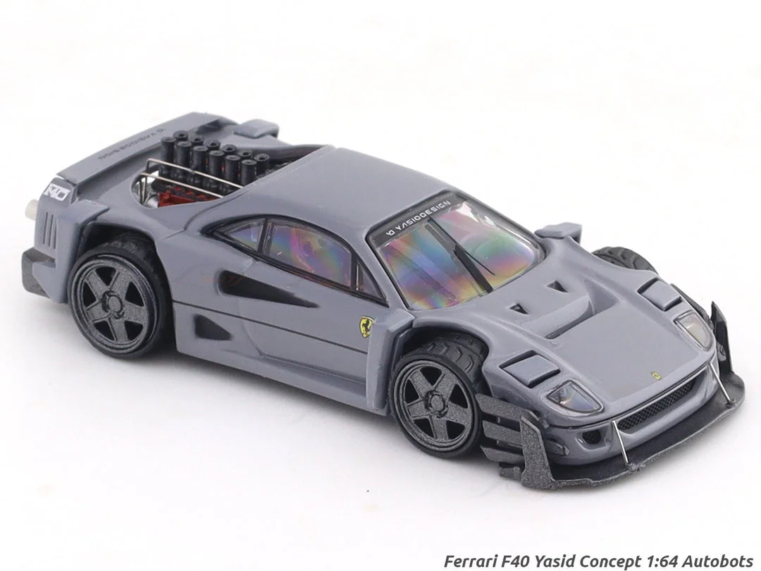 Autobots models Ferrari F40 Modified (Grey) 1/64 diecast model view 2