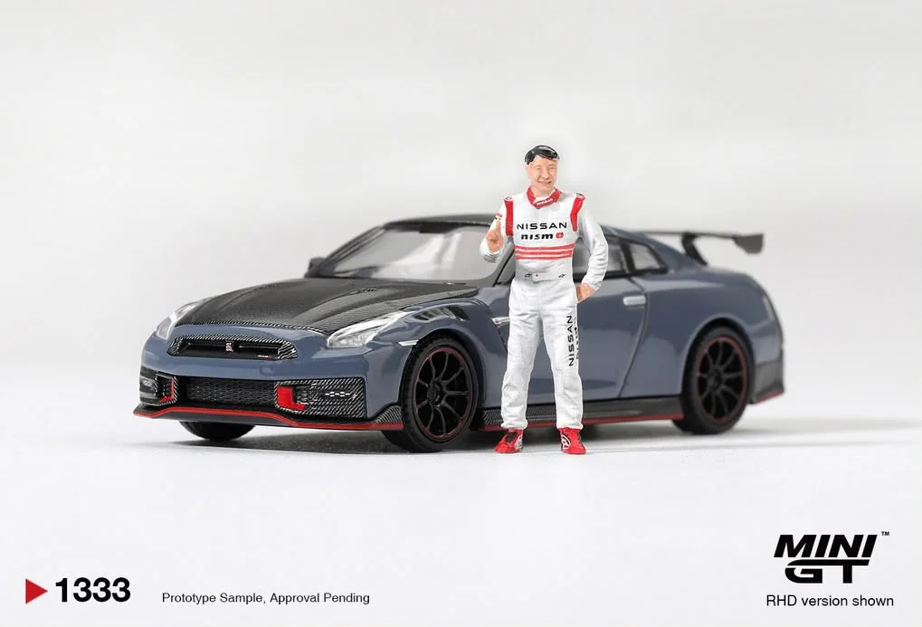 Mini GT Nissan GT-R Nismo with Figurine 1/64 Scale Diecast Model