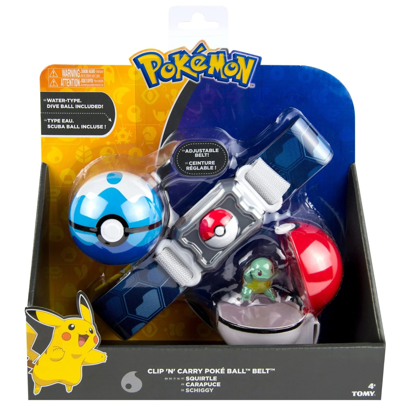 TOMY Pokémon Clip 'n' Carry Poké Ball Belt - Squirtle Scale Diecast Model