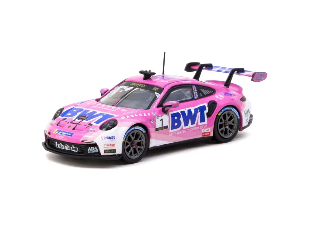 Tarmac Works Porsche 911 GT3 Cup (992) Porsche Mobil 1 Supercup 2024 #01 1/64 diecast model view 2