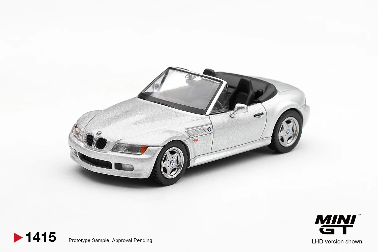 Mini GT BMW Z3 Titanium Silver #1415 1/64 Scale Diecast Model