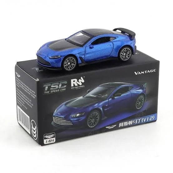 TSC RW Aston Martin Vantage V12 (Metallic Blue) 1/64 Scale Diecast Model