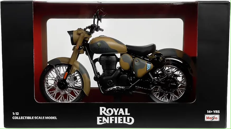 Maisto Royal Enfield Classic 350 Sand 1/12 Scale Diecast Model