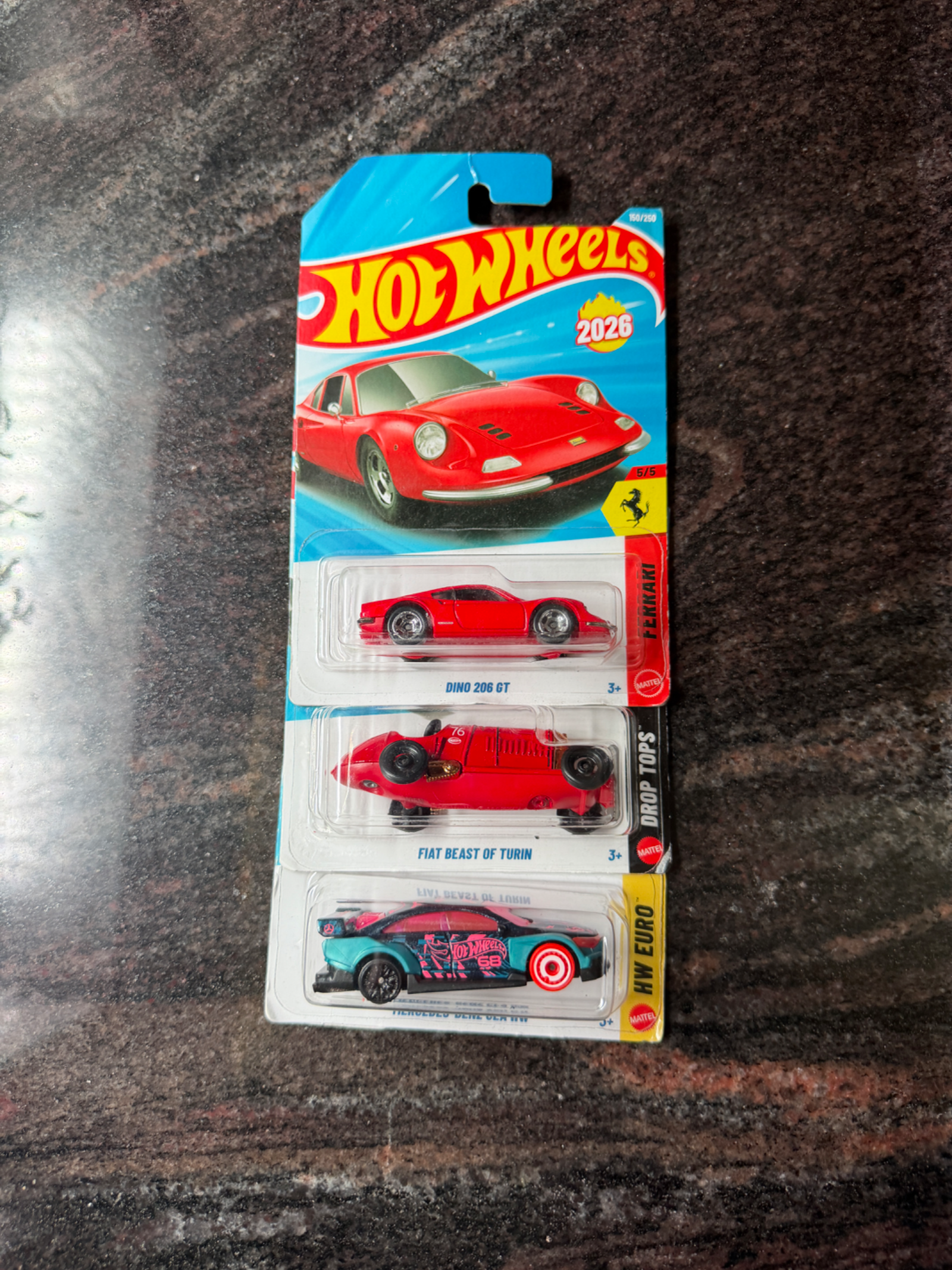 Hot Wheels Hotwheels Ferrari Dino 206GT Set 1 1/64 (Blister) Scale Diecast Model