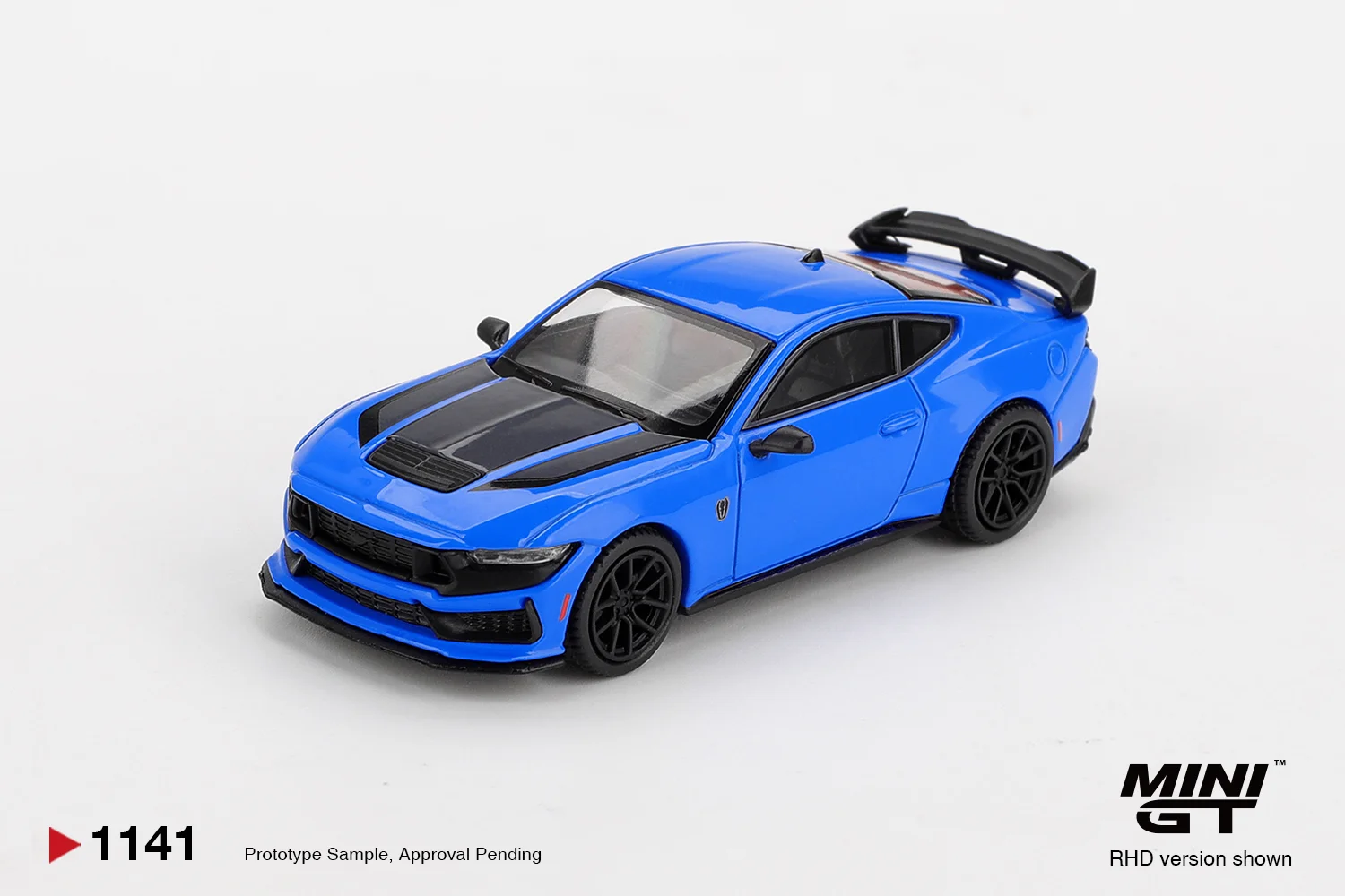 Mini GT #1141 Ford Mustang Dark Horse 2024 - Grabber Blue 1/64 (Blister) Scale Diecast Model