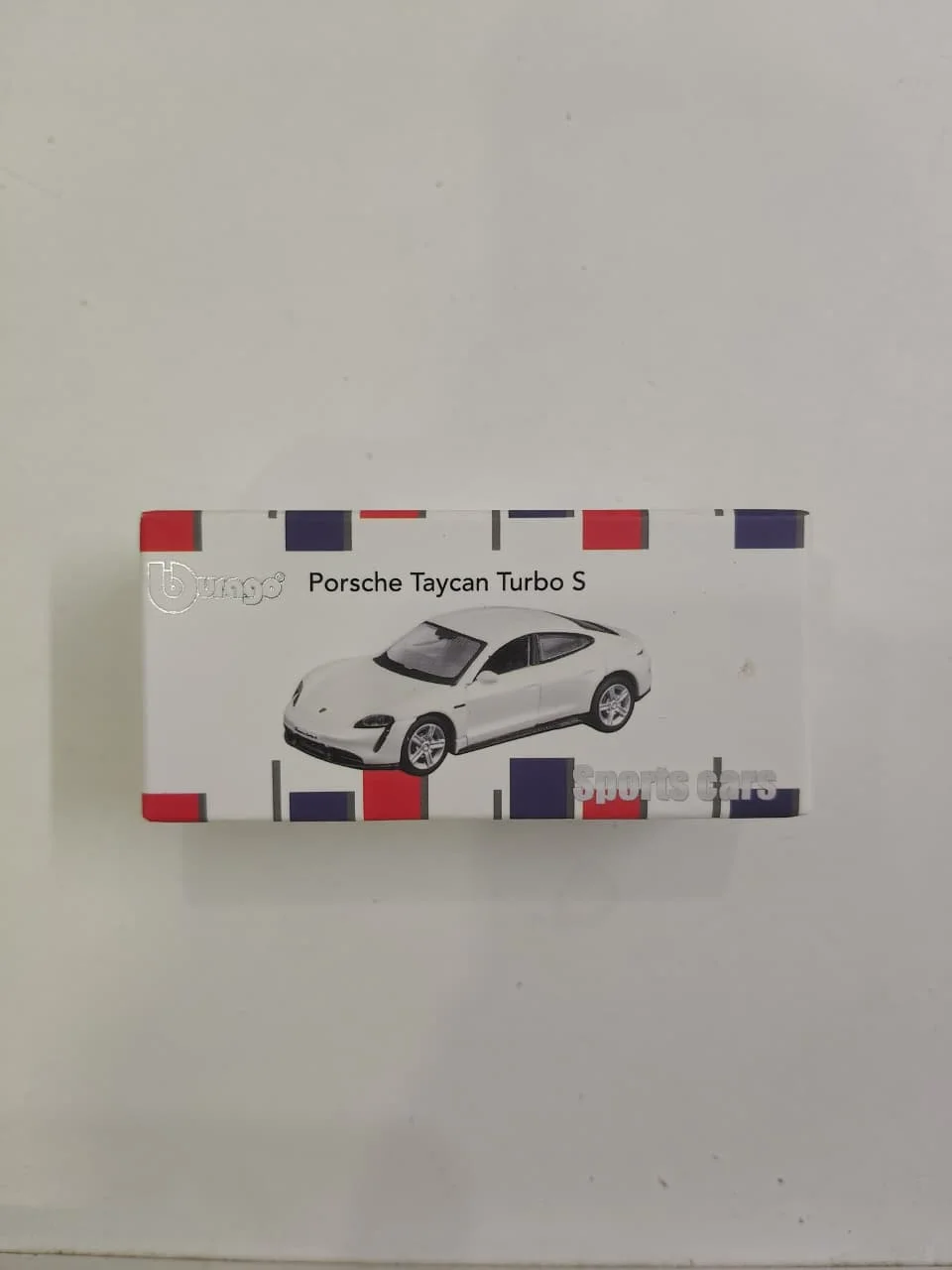 Porsche Taycan Turbo S (White) - Bburago 1/64 Scale Diecast Model