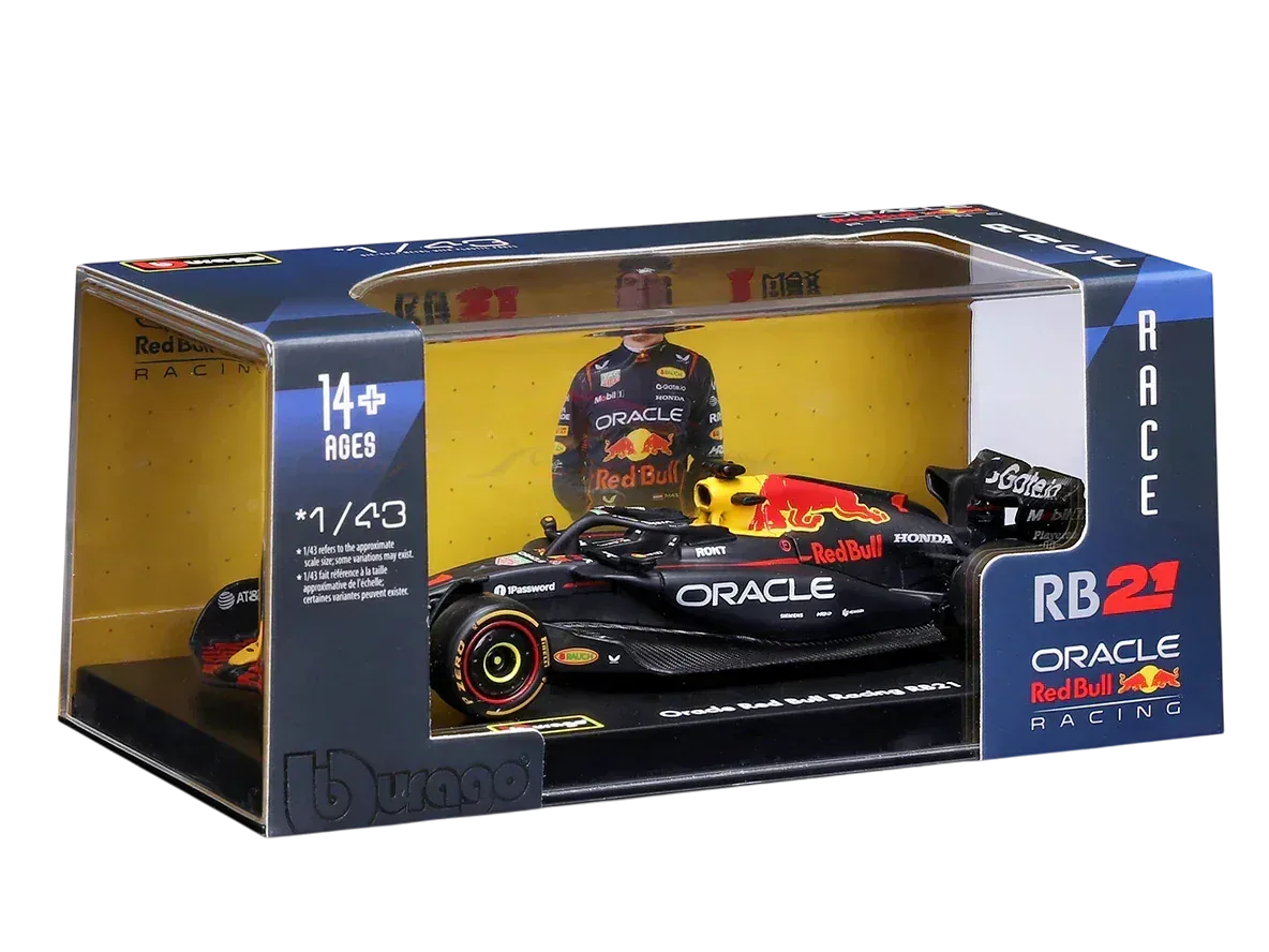 Bburago Oracle Red Bull Racing RB21 - Max Verstappen \#1 1/43 Scale Diecast Model