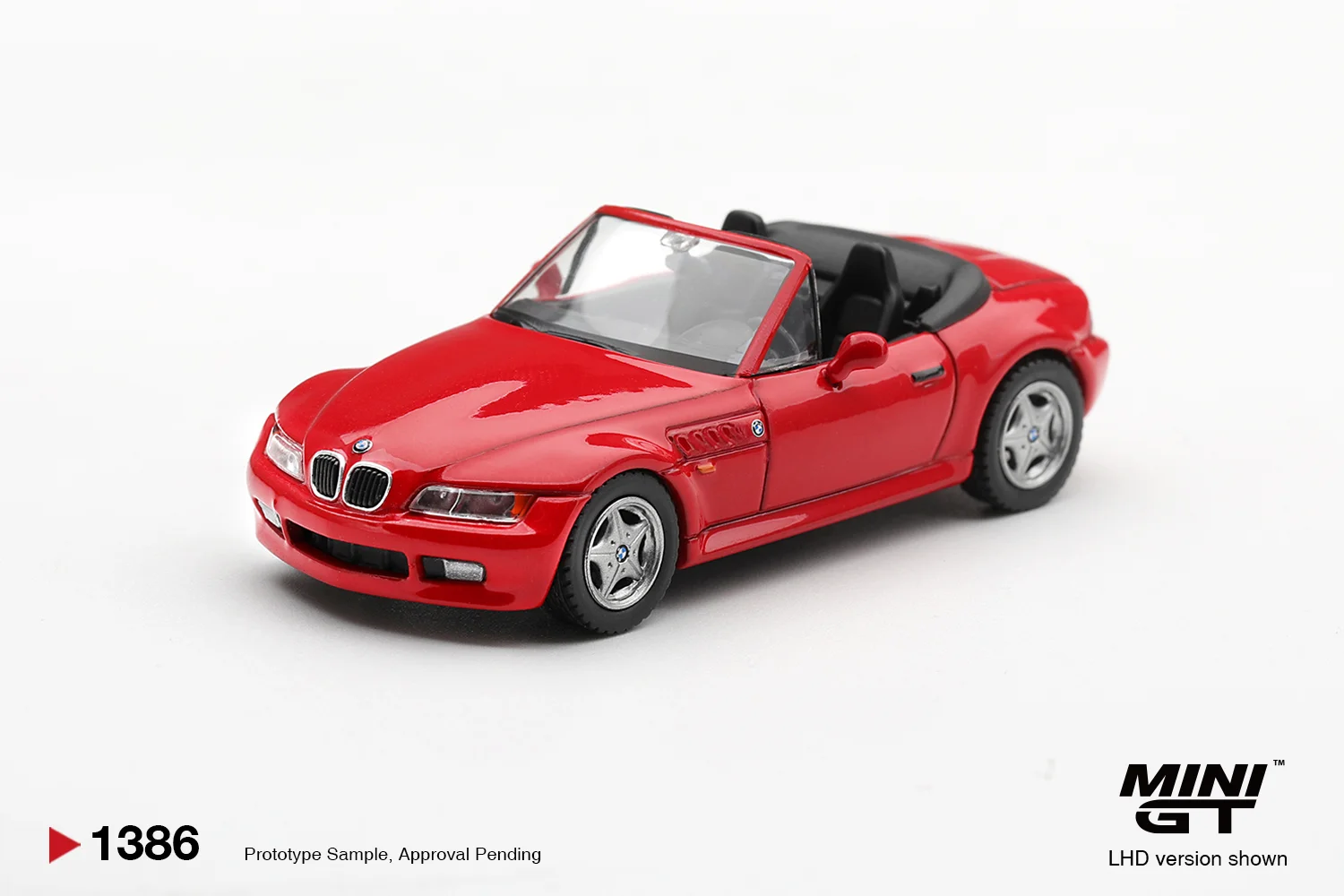Mini GT #1386 BMW Z3 - Hellrot Red 1/64 (Blister) Scale Diecast Model