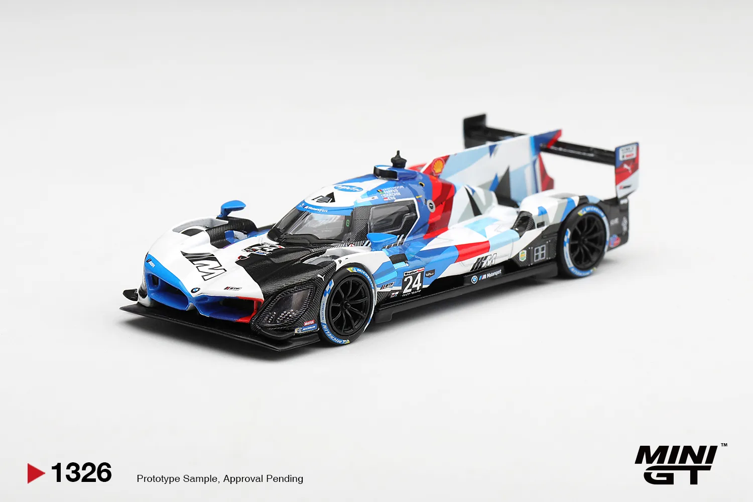 Mini GT BMW m hybrid v8 GTP 24 BMW m team RLL 2024 Imsa Daytona 24h 1/64 Scale Diecast Model