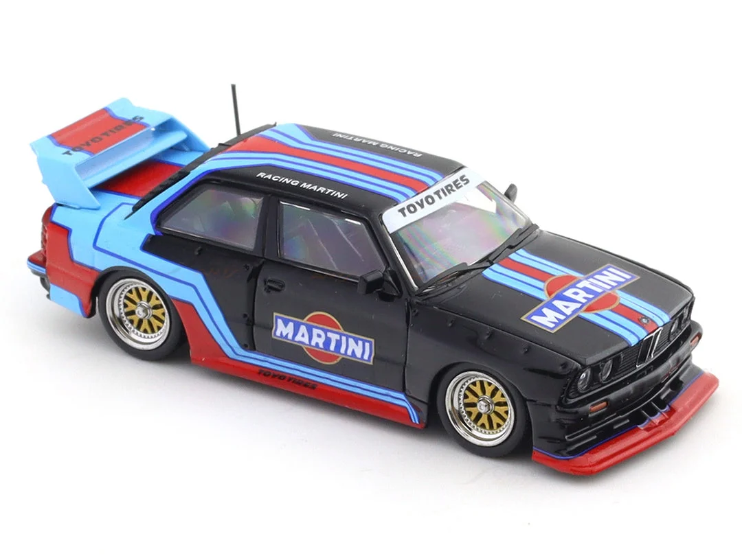 Street Weapon BMW M3 E30 Martini Racing 1/64 diecast model view 2